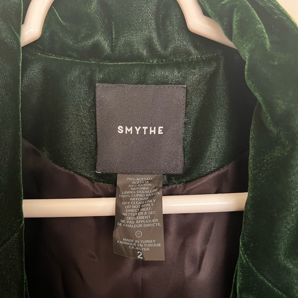Smythe Velvet Peaked Lapel Blazer Emerald Size 2/ XS Green - Picture 6 of 9